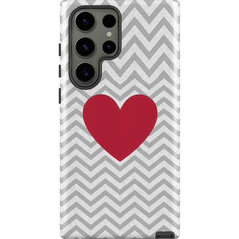 Chevron Heart Galaxy S23 Ultra Pro Case