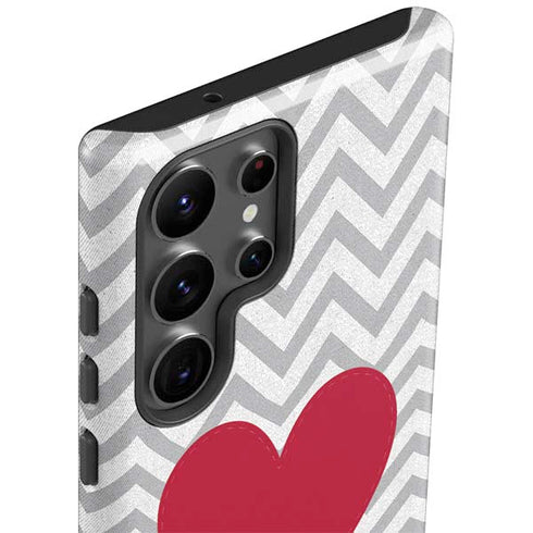 Chevron Heart Galaxy S23 Ultra Pro Case