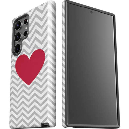 Chevron Heart Galaxy S23 Ultra Pro Case