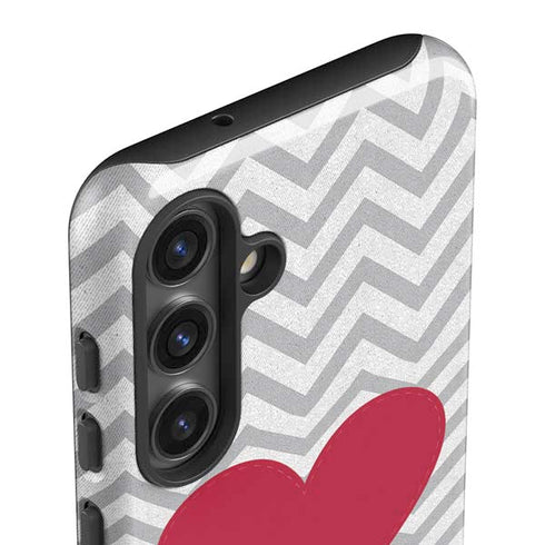 Chevron Heart Galaxy S25 Plus Impact Case
