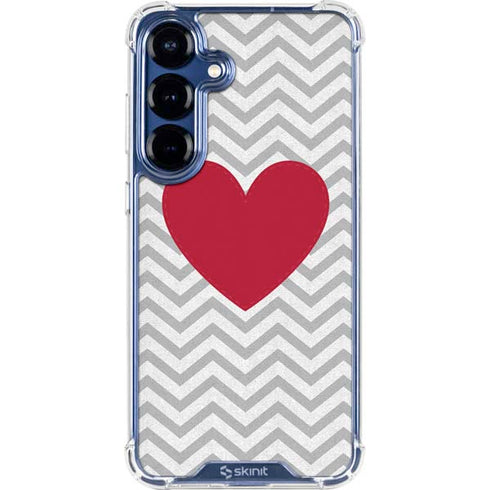 Chevron Heart Galaxy S25 Clear Case