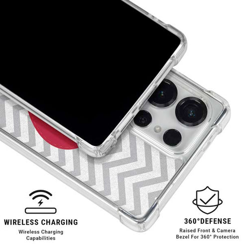 Chevron Heart Galaxy S25 Ultra Clear Case