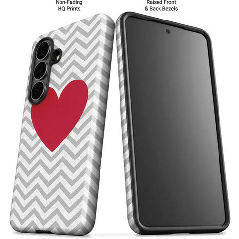 Chevron Heart Galaxy S26 Impact Case