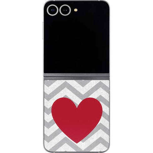 Chevron Heart Galaxy Z Flip6 Skin