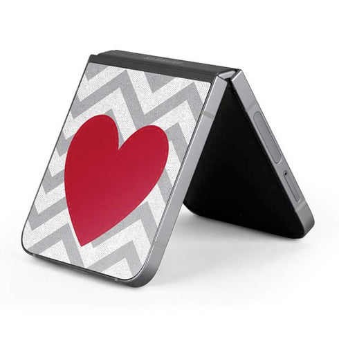 Chevron Heart Galaxy Z Flip6 Skin