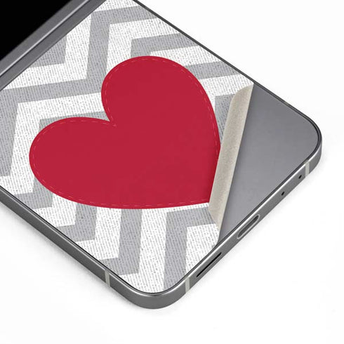 Chevron Heart Galaxy Z Flip6 Skin