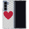 Chevron Heart Galaxy Z Fold5 5G Clear Case
