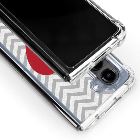 Chevron Heart Galaxy Z Fold5 5G Clear Case