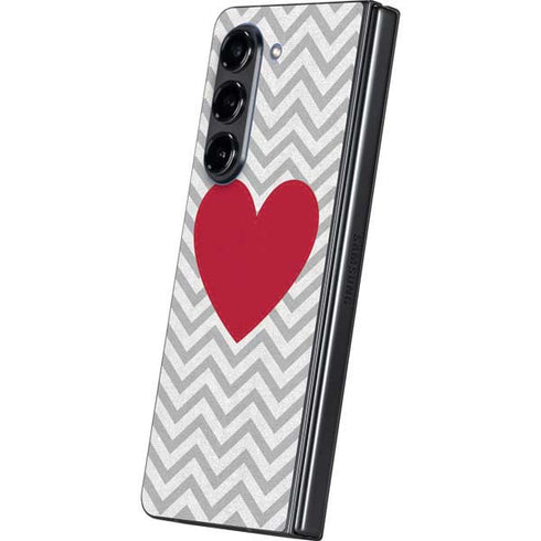 Chevron Heart Galaxy Z Fold5 5G Skin