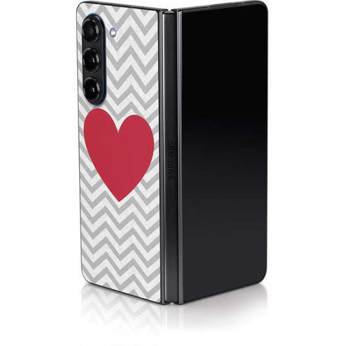 Chevron Heart Galaxy Z Fold5 5G Skin