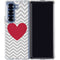 Chevron Heart Galaxy Z Fold6 Clear Case
