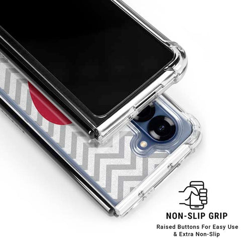 Chevron Heart Galaxy Z Fold6 Clear Case