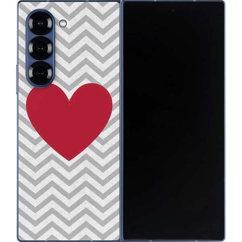 Chevron Heart Galaxy Z Fold6 Skin