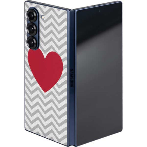 Chevron Heart Galaxy Z Fold6 Skin