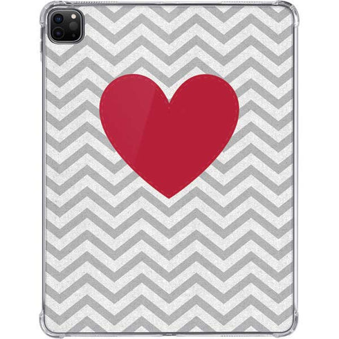 Chevron Heart iPad Pro 11in (2024) Clear Case