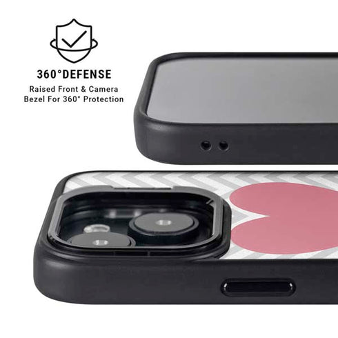 Chevron Heart iPhone 13 Kickstand Case