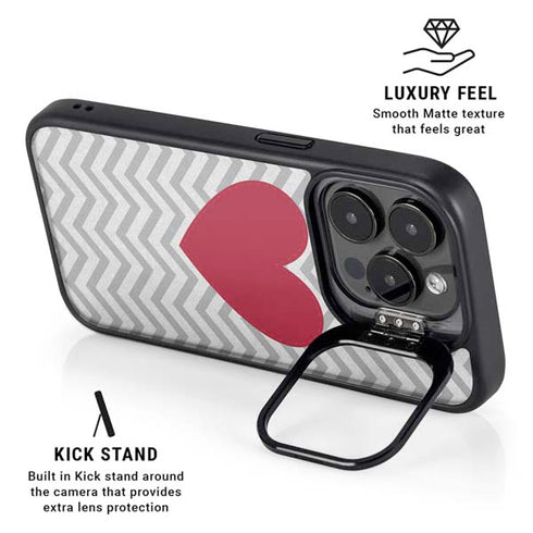 Chevron Heart iPhone 13 Pro Max Kickstand Case