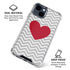 Chevron Heart iPhone 15 Clear Case