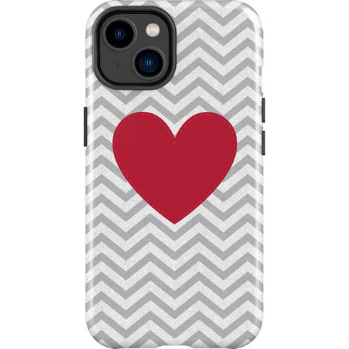 Chevron Heart iPhone 15 Impact Case