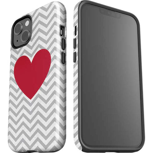Chevron Heart iPhone 15 Impact Case