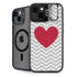 Chevron Heart iPhone 15 Kickstand Case