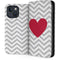 Chevron Heart iPhone 15 Plus Folio Case