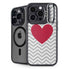 Chevron Heart iPhone 15 Pro Kickstand Case