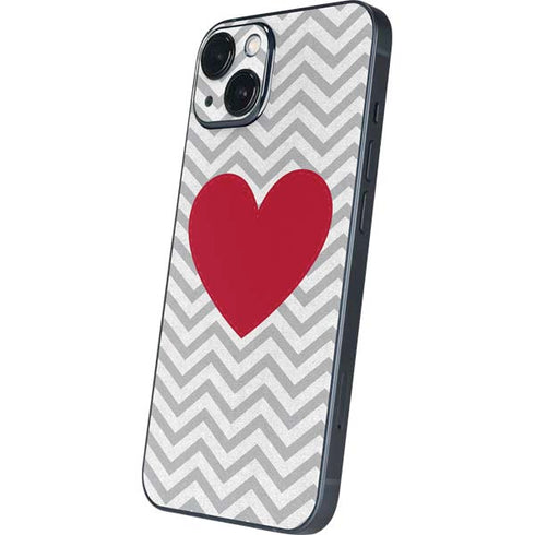 Chevron Heart iPhone 15 Skin