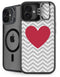 Chevron Heart iPhone 16 Kickstand Case