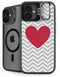 Chevron Heart iPhone 16 Plus Kickstand Case
