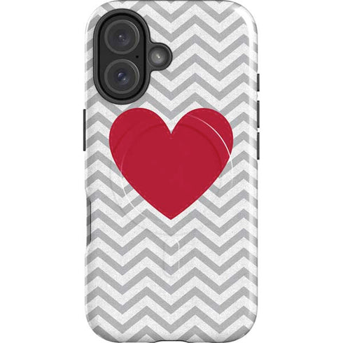 Chevron Heart iPhone 16 Plus Magsafe Impact Case