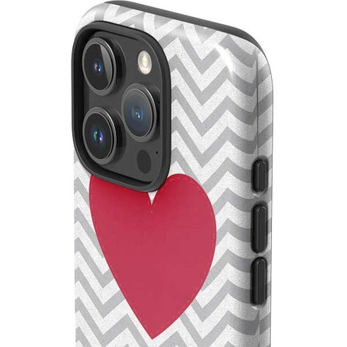 Chevron Heart iPhone 16 Pro Max Impact Case