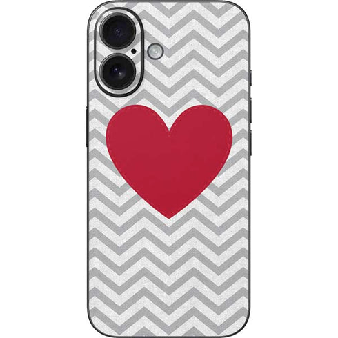 Chevron Heart iPhone 16 Skin