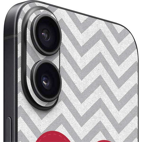 Chevron Heart iPhone 16 Skin