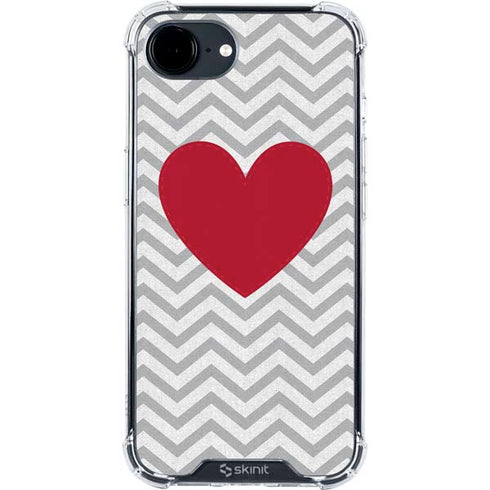 Chevron Heart iPhone 16e Clear Case