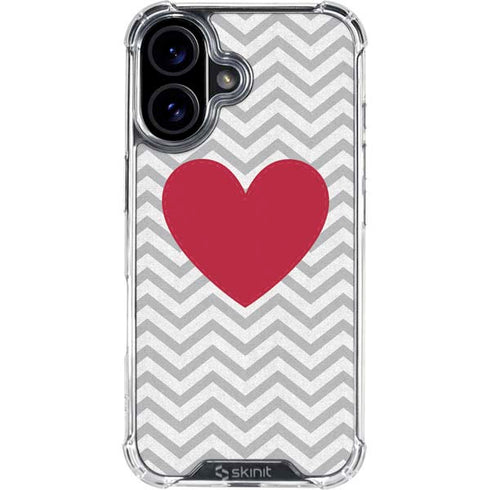 Chevron Heart iPhone 17 Clear Case