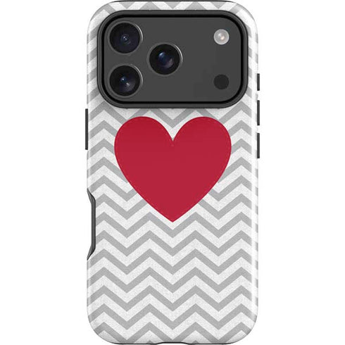 Chevron Heart iPhone 18 Pro Max Impact Case