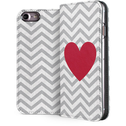 Chevron Heart iPhone 8 Folio Case