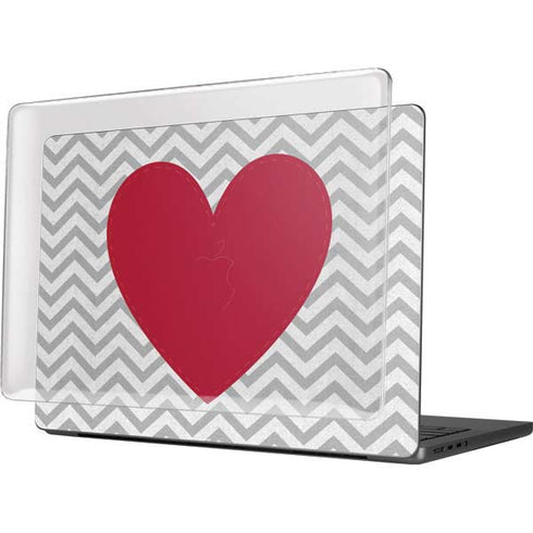 Chevron Heart MacBook Pro 14in (2021-24) Case plus Skin