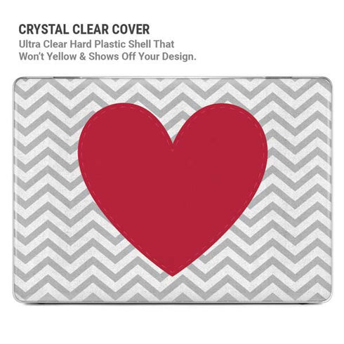 Chevron Heart MacBook Pro 14in (2021-24) Case plus Skin