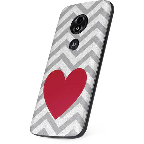 Chevron Heart Moto E5 Play Skin