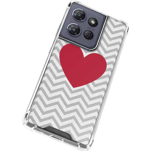 Chevron Heart Moto G 5G (2025) Clear Case