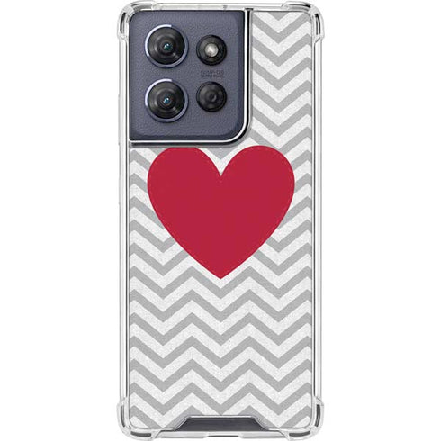 Chevron Heart Moto G Play 5G (2025) Clear Case