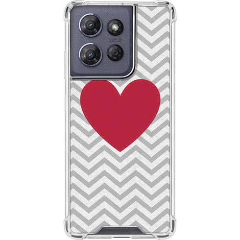 Chevron Heart Moto G Power 5G (2025) Clear Case