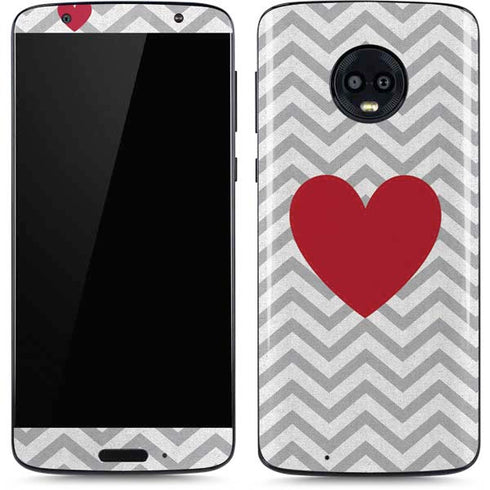Chevron Heart Moto G6 Skin