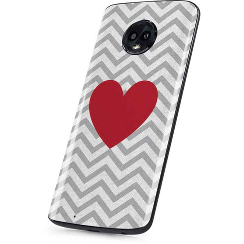 Chevron Heart Moto G6 Skin