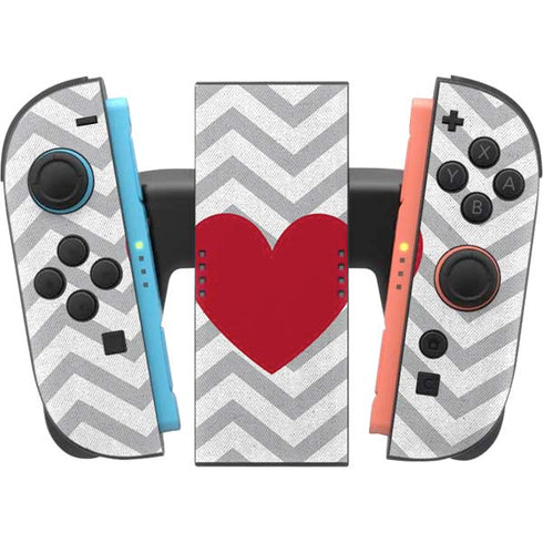 Chevron Heart Nintendo Switch 2 (2025) Joy-Con Controller Skin