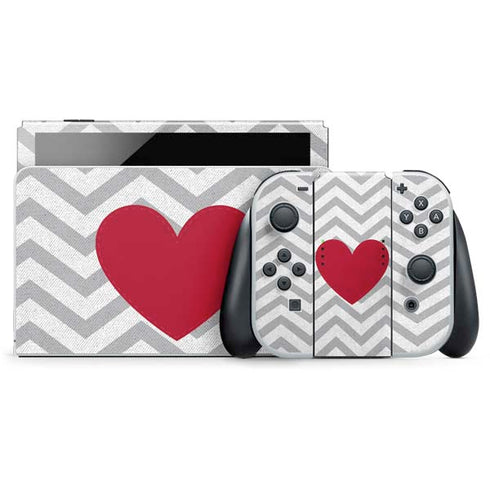 Chevron Heart Nintendo Skins
