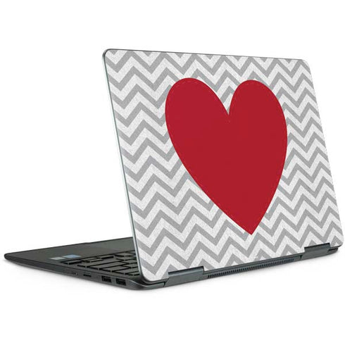 Chevron Heart Notebook 9 Pro 13in (2017) Skin