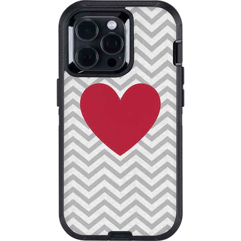 Chevron Heart Otterbox Defender iPhone Skin